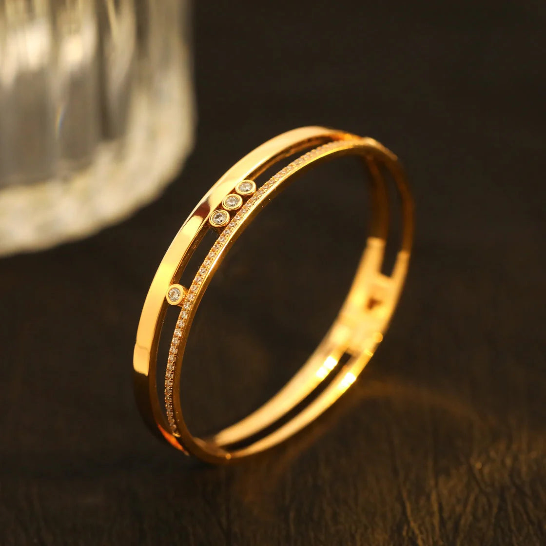 [Triumph Jewelry]Move Romane Diamond Bangle Bracelet