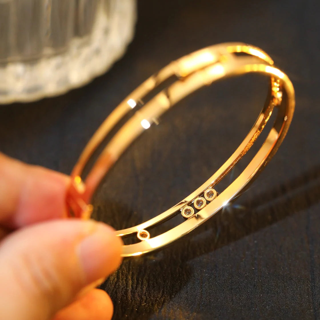 [Triumph Jewelry]Move Romane Diamond Bangle Bracelet