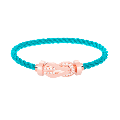 [Triumph Jewelry]CHANCE LARGE 8 FIGURE BUCKLE HALF DIAMOND BRACELET ROSE GOLD