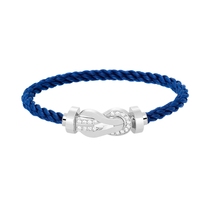 [Triumph Jewelry]CHANCE LARGE 8 FIGURE BUCKLE HALF DIAMOND BRACELET SILVER