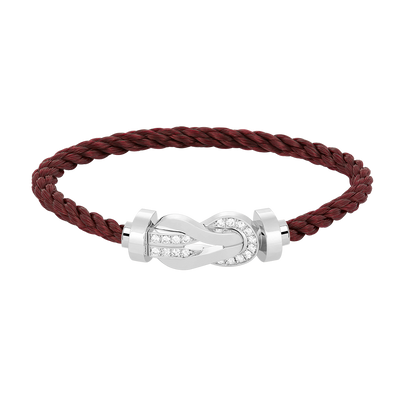 [Triumph Jewelry]CHANCE LARGE 8 FIGURE BUCKLE HALF DIAMOND BRACELET SILVER