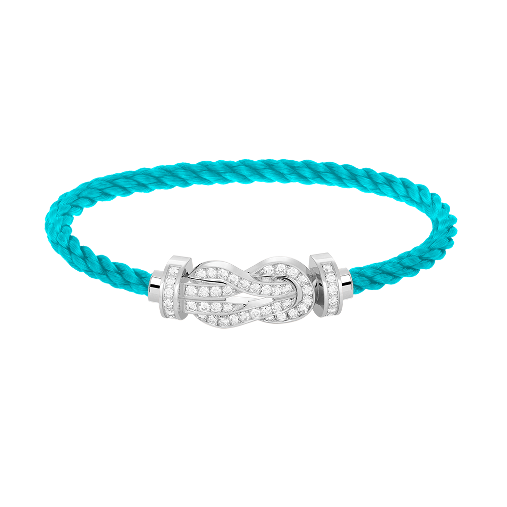 [Triumph Jewelry]CHANCE LARGE 8 FIGURE BUCKLE FULL DIAMOND BRACELET SILVER