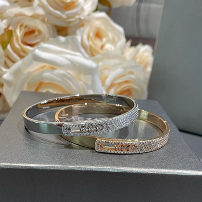[Triumph Jewelry]Move Noa Rose Gold Pavé Diamond Bangle Bracelet
