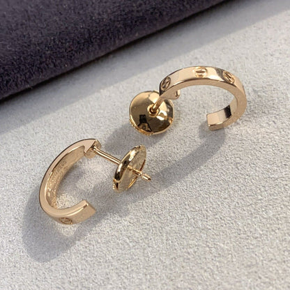 [Triumph Jewelry]LOVE EARRINGS 2.65MM PINK GOLD