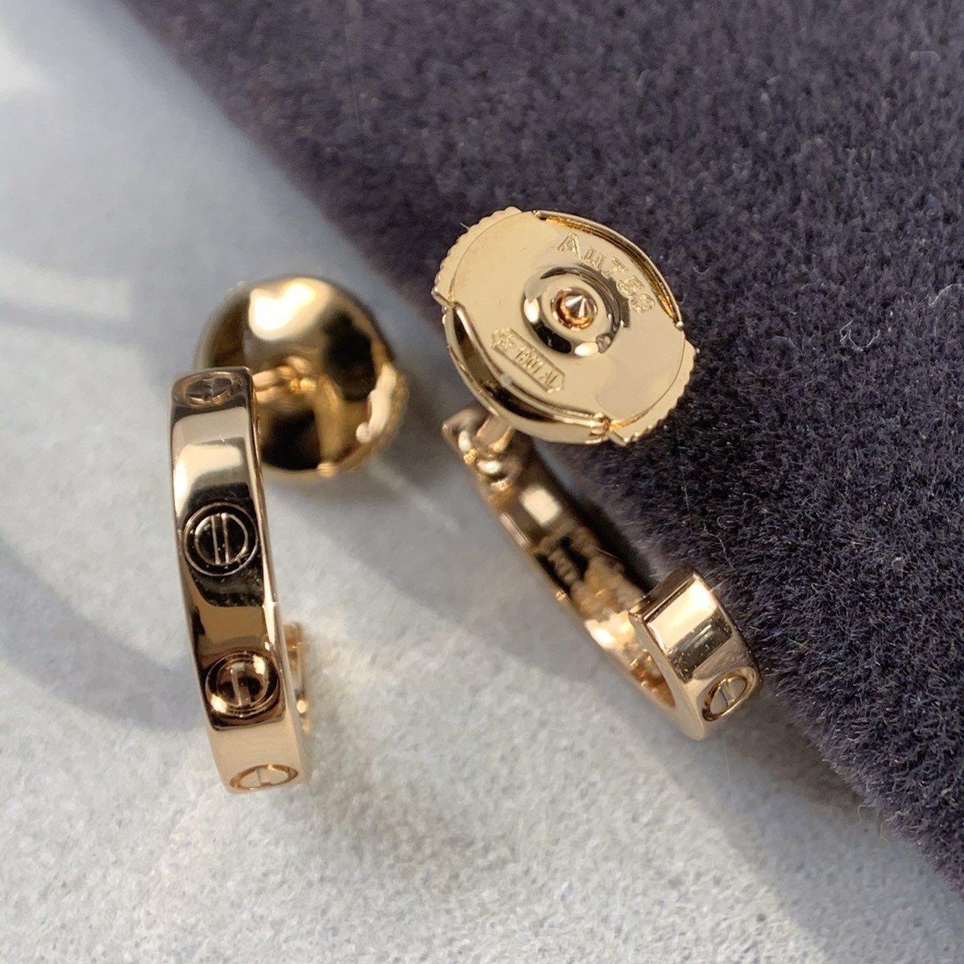 [Triumph Jewelry]LOVE EARRINGS 2.65MM PINK GOLD