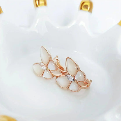 [Triumph Jewelry]BUTTERFLY MOP DIAMOND EARRINGS