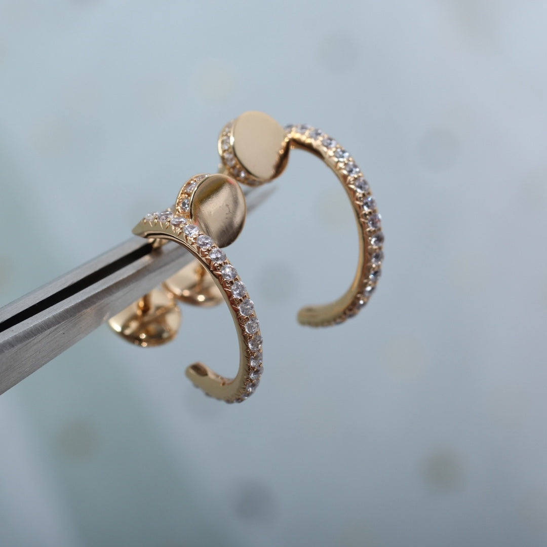 [Triumph Jewelry]JUSTE EARRINGS 12.75MM PINK GOLD DIAMOND