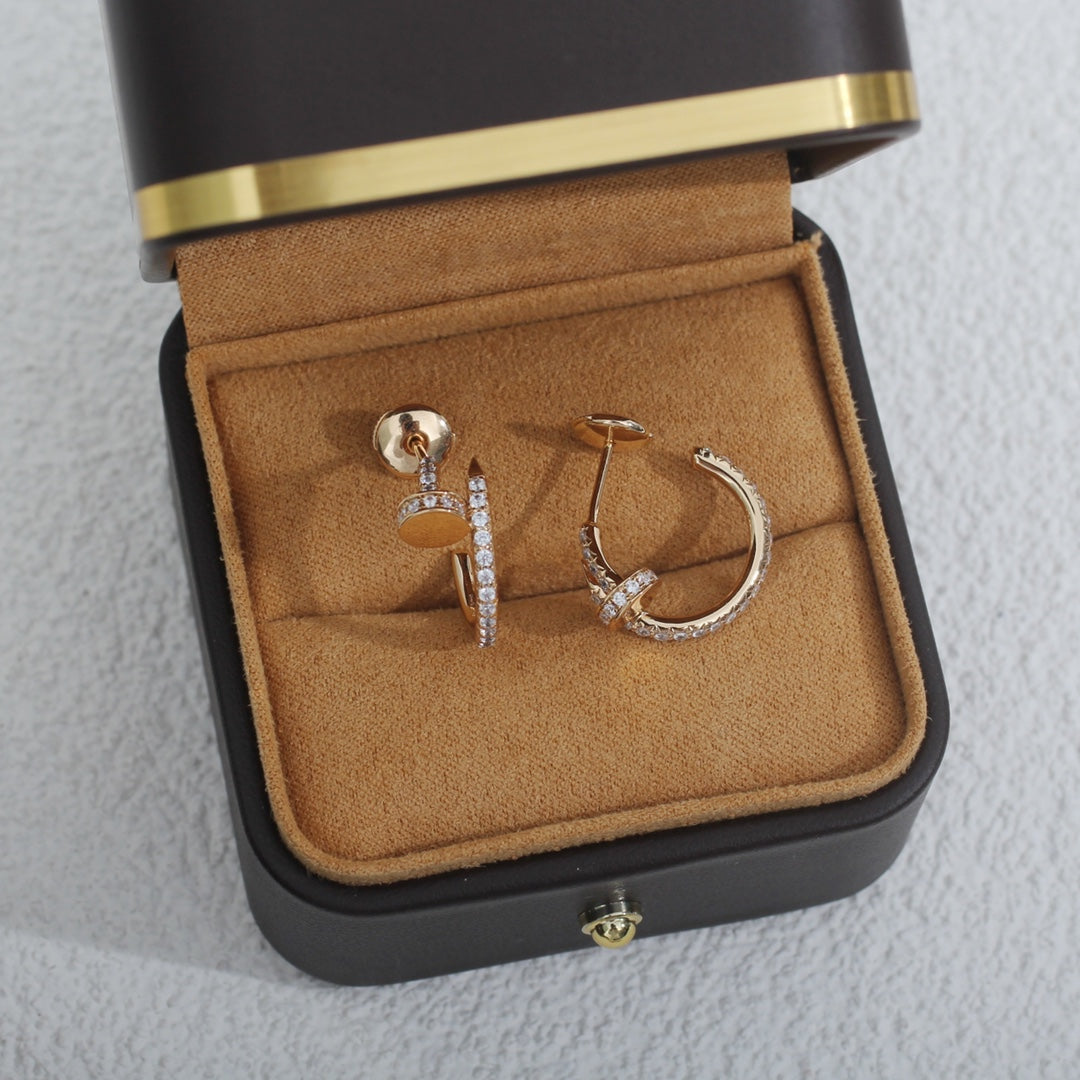 [Triumph Jewelry]JUSTE EARRINGS 12.75MM PINK GOLD DIAMOND