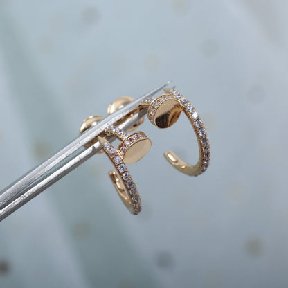 [Triumph Jewelry]JUSTE EARRINGS 12.75MM PINK GOLD DIAMOND