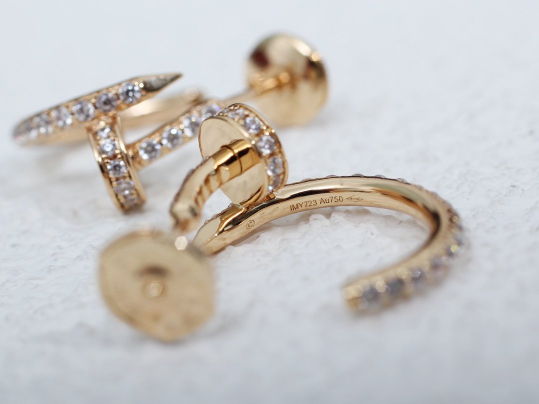 [Triumph Jewelry]JUSTE EARRINGS 12.75MM PINK GOLD DIAMOND
