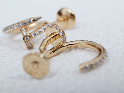 [Triumph Jewelry]JUSTE EARRINGS 12.75MM PINK GOLD DIAMOND