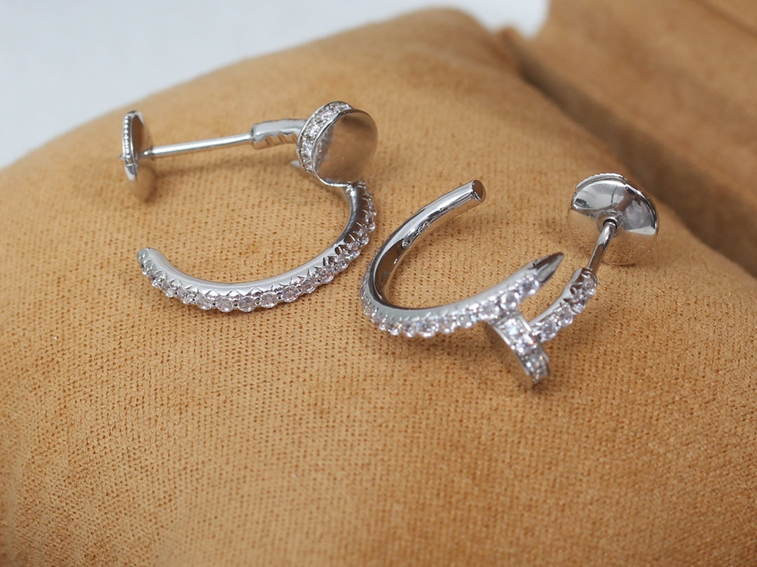[Triumph Jewelry]JUSTE EARRINGS 12.75MM SILVER DIAMOND