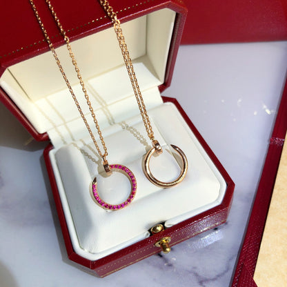 [Triumph Jewelry]JUSTE NECKLACE GOLD RED DIAMONDS