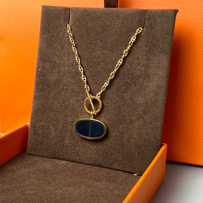 [Triumph Jewelry]CHAINE VERSO BLACK CERAMIC NECKLACE