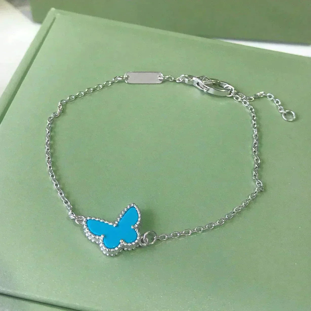 [Triumph Jewelry]BUTTERFLY TURQUOISE BUTTERFLY BRACELET SILVER