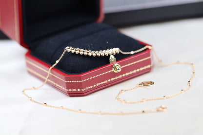 [Triumph Jewelry]CLASH PINK GOLD NECKLACE