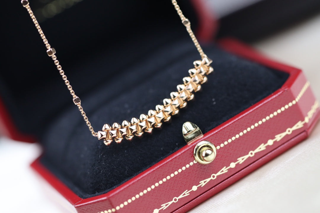 [Triumph Jewelry]CLASH PINK GOLD NECKLACE