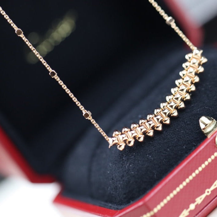[Triumph Jewelry]CLASH PINK GOLD NECKLACE