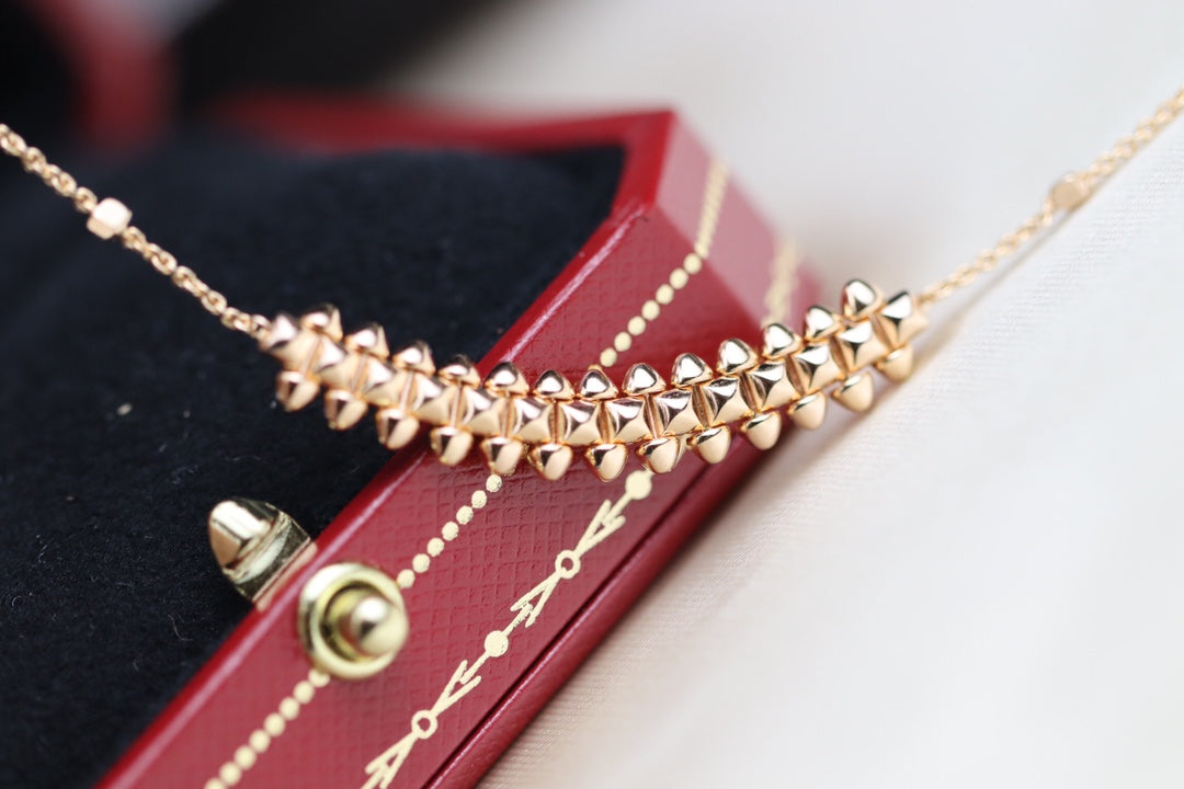[Triumph Jewelry]CLASH PINK GOLD NECKLACE