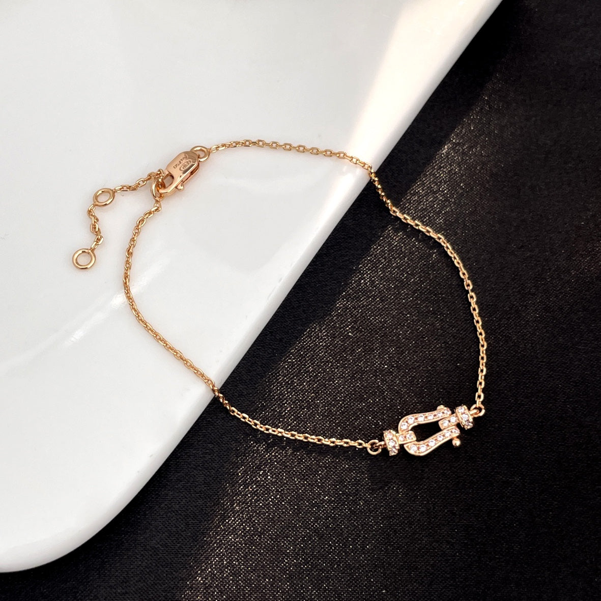 [Triumph Jewelry]FORCE 10 FULL DIAMOND BUCKLE CHAIN LINK MINI MODEL