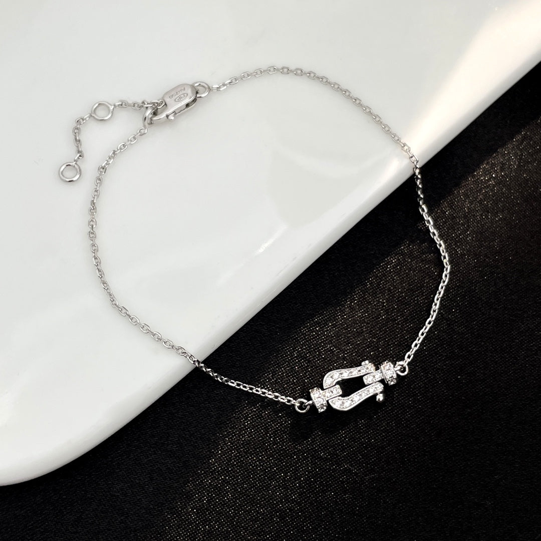 [Triumph Jewelry]FORCE 10 FULL DIAMOND BUCKLE CHAIN LINK MINI MODEL