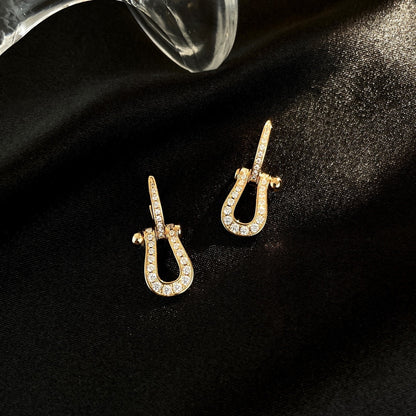[Triumph Jewelry]FORCE 10 FULL DIAMOND DROP EARRINGS MEDIUM MODEL