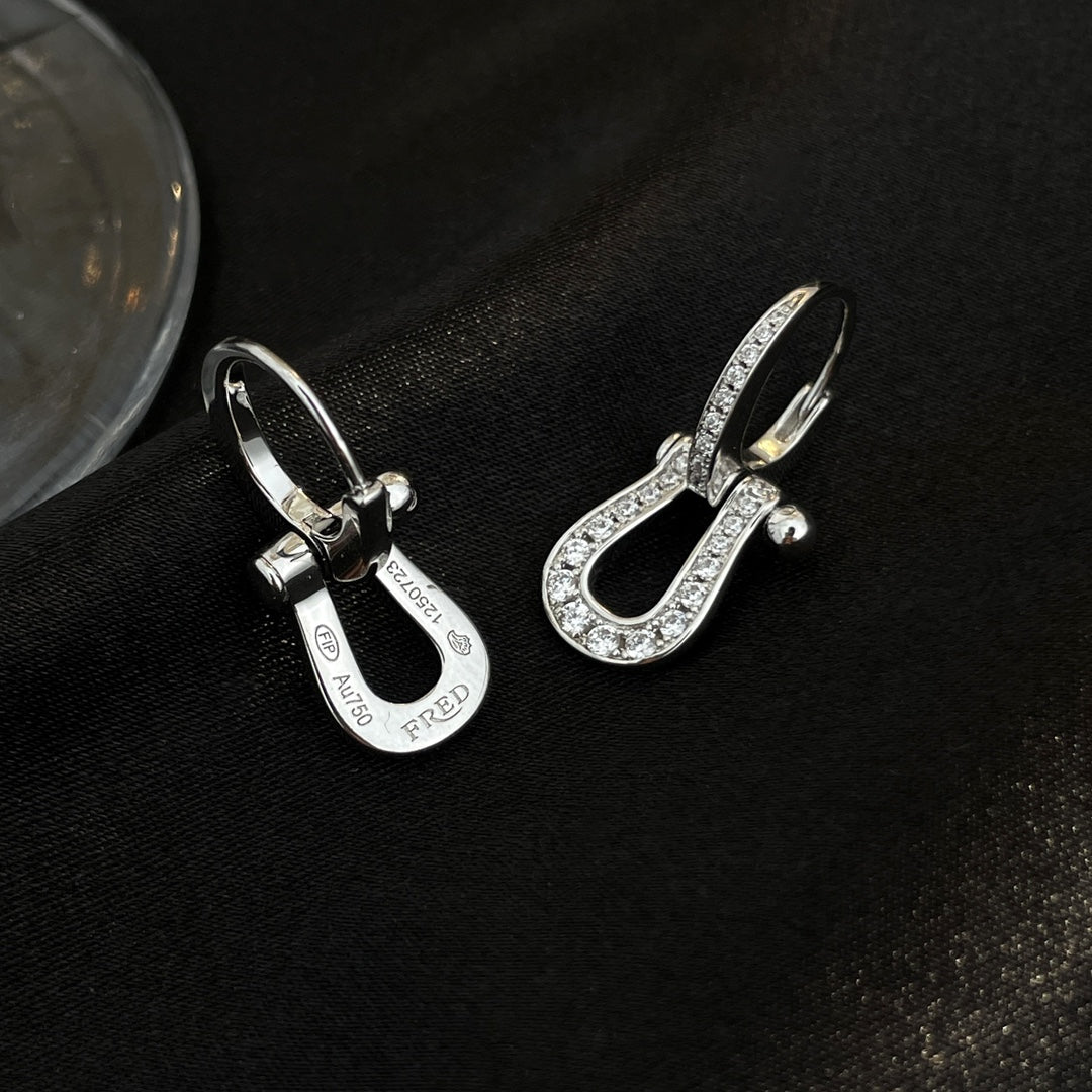 [Triumph Jewelry]FORCE 10 FULL DIAMOND DROP EARRINGS MEDIUM MODEL