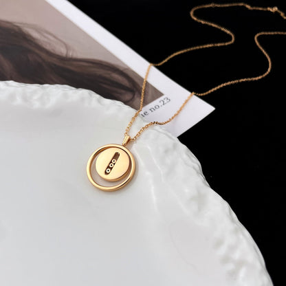 [Triumph Jewelry]LUCKY MOVE MOP PINK GOLD NECKLACE