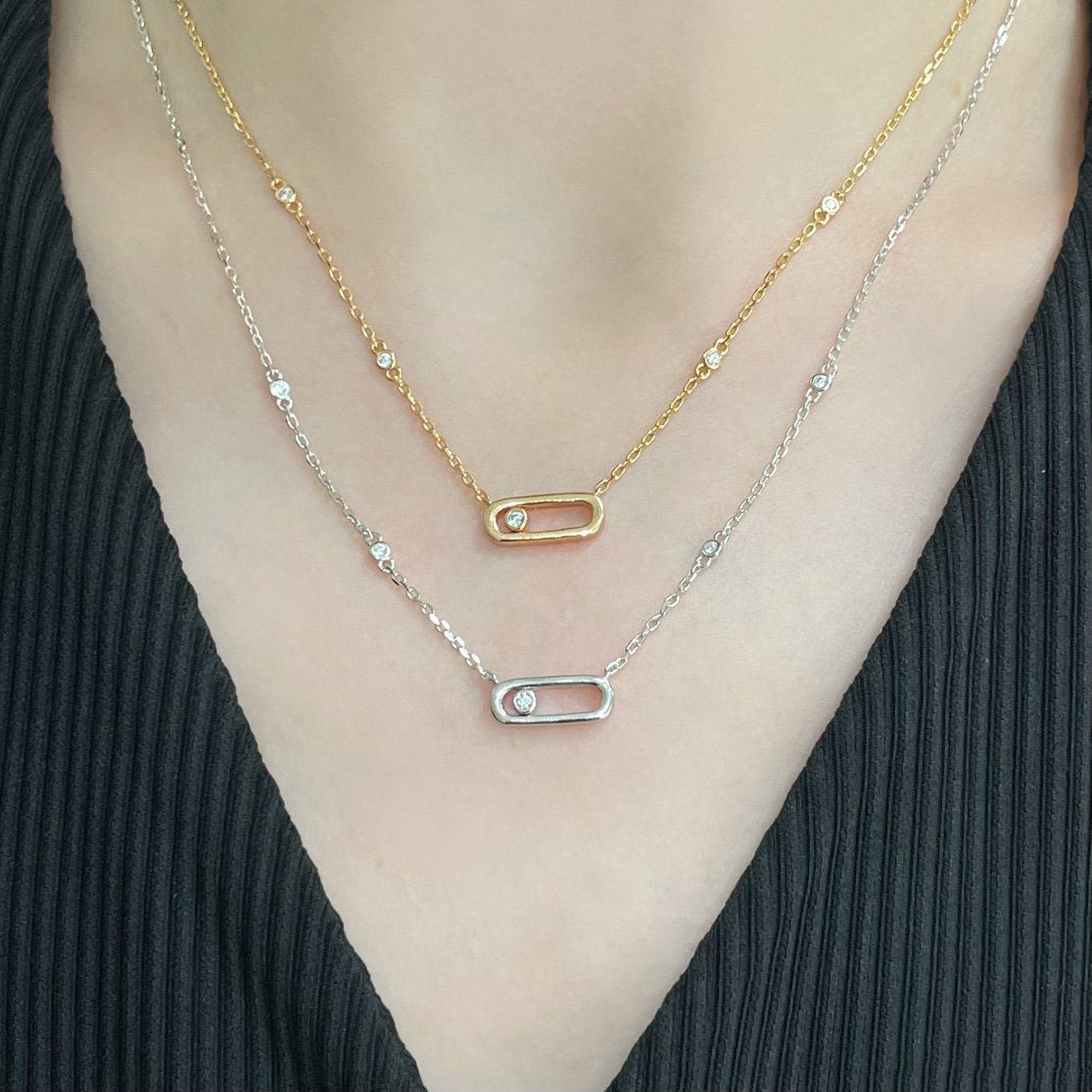 [Triumph Jewelry]MOVE UNO DIAMOND NECKLACE