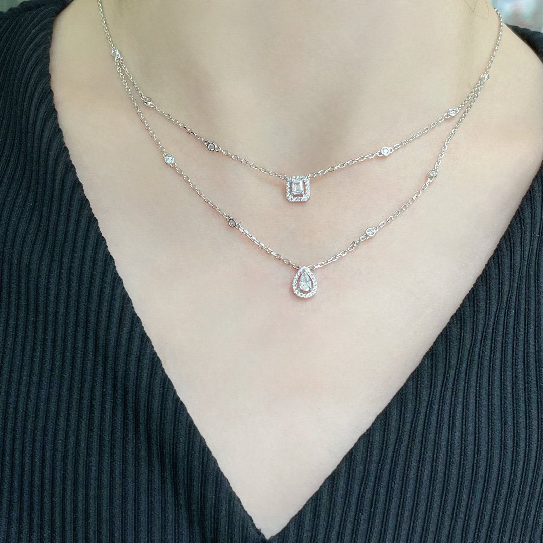 [Triumph Jewelry]MY TWIN 2 ROW DIAMOND NECKLACE