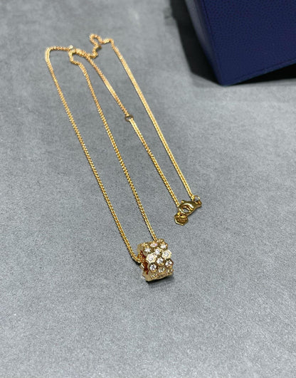 [Triumph Jewelry]BEE LOVE DIAMOND PAVED 3 ROW NECKLACE