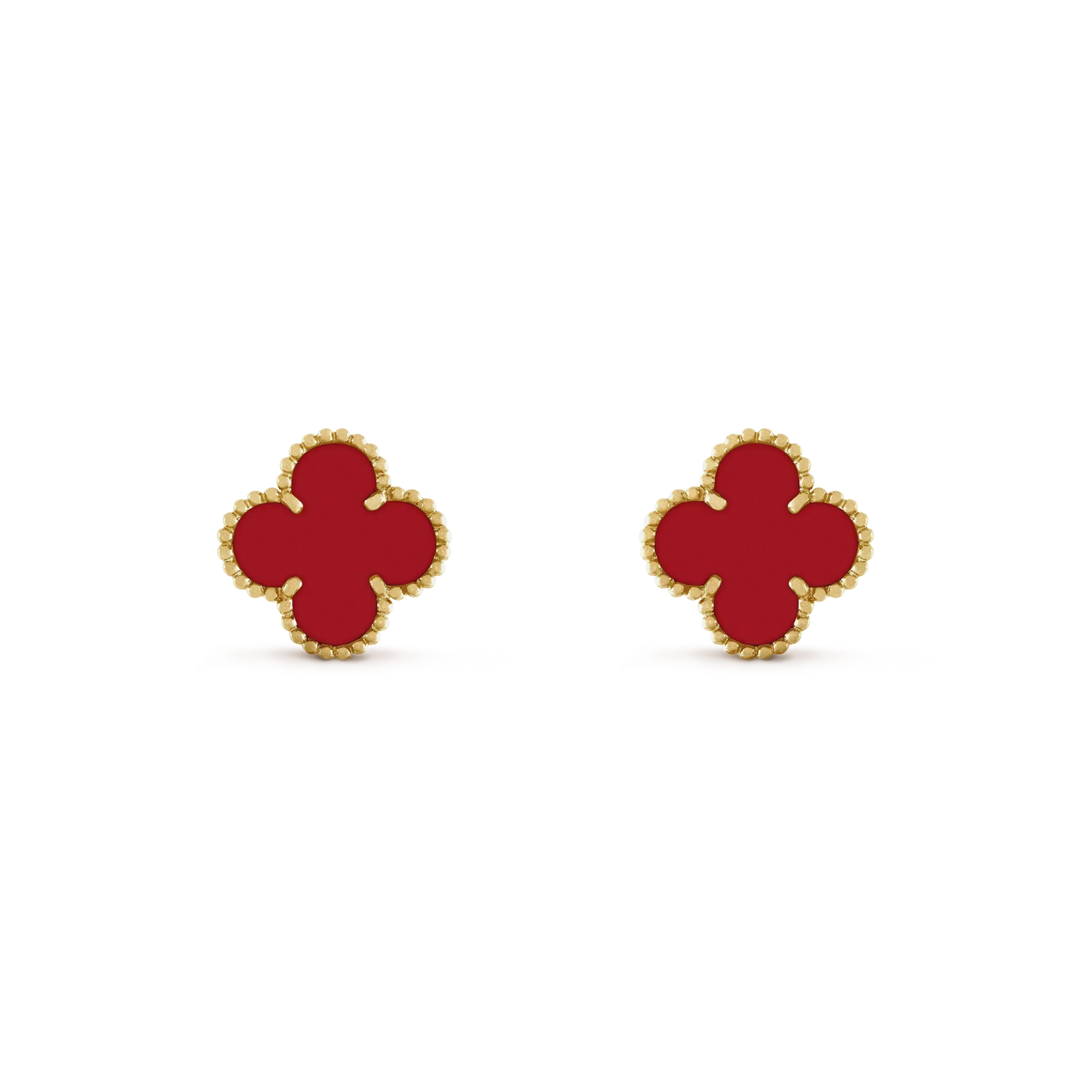 [Triumph Jewelry]CLOVER MINI 9.5MM CARNELIAN EARRINGS