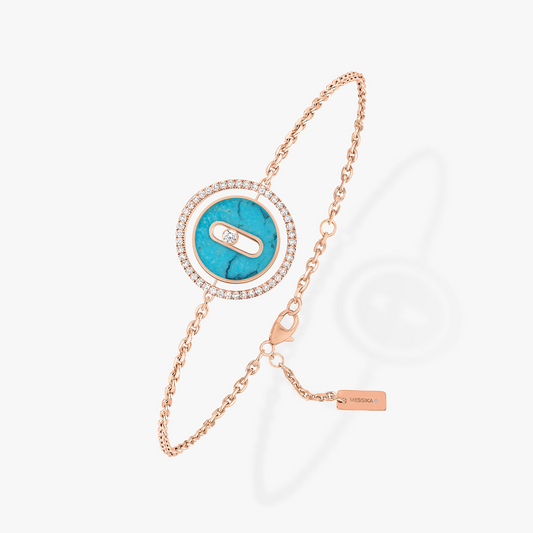 [Triumph Jewelry]LUCKY MOVE TURQUOISE PINK GOLD DIAMOND BRACELET