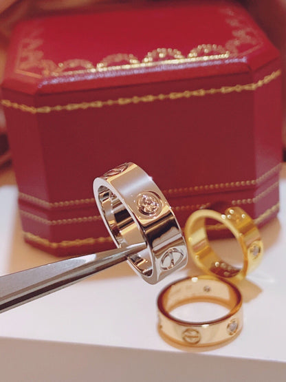 [Triumph Jewelry]Three-Diamond Ring