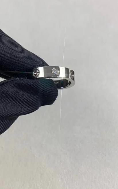 [Triumph Jewelry]LOVE RING 4MM 1 DIAMOND SILVER