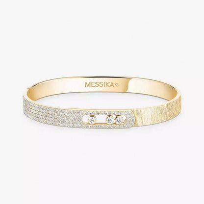 [Triumph Jewelry]2026 BRAND-NEW FROSTED BRACELET WITH DIAMONDS THREE COLORS
