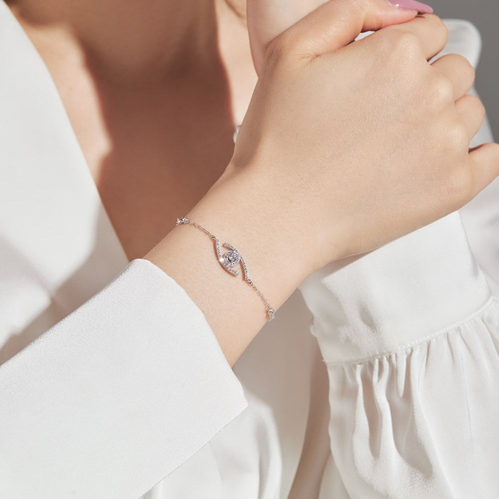 [Triumph Jewelry]Lucky Eye Pave-Set Diamond Bracelet