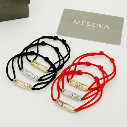 [Triumph Jewelry]Messika Care(s) pink cord pavé bracelet