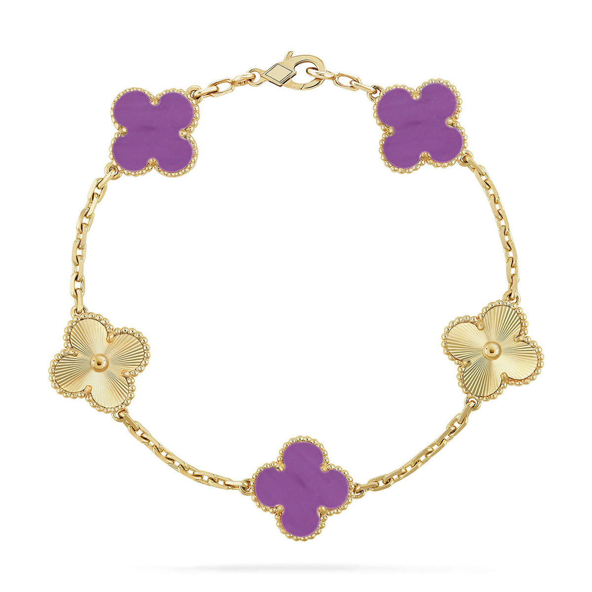[Triumph Jewelry] CLOVER 5 MOTIF VIOLET BRACELET COLLECTION
