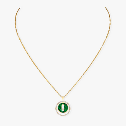 [Triumph Jewelry]LUCKY MOVE 1 DIAMOND MALACHITE GOLD DIAMOND NECKLACE