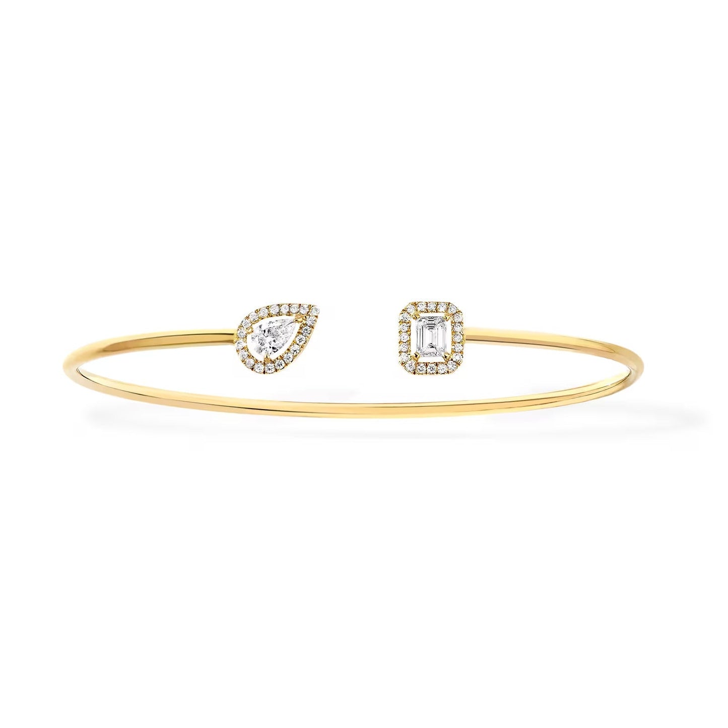 [Triumph Jewelry]JONC FLEX MY TWIN TOI & MOI SILVER DIAMOND BRACELET
