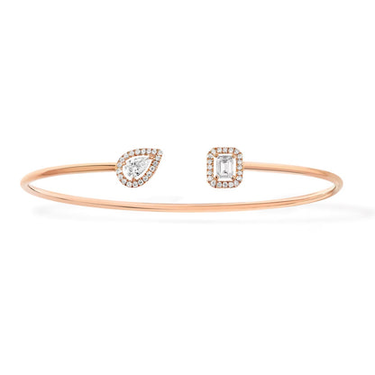 [Triumph Jewelry]JONC FLEX MY TWIN TOI & MOI SILVER DIAMOND BRACELET