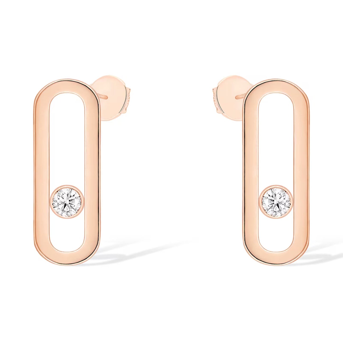 [Triumph Jewelry]MOVE UNO SMALL 1 DIAMOND EARRINGS