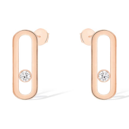 [Triumph Jewelry]MOVE UNO SMALL 1 DIAMOND EARRINGS