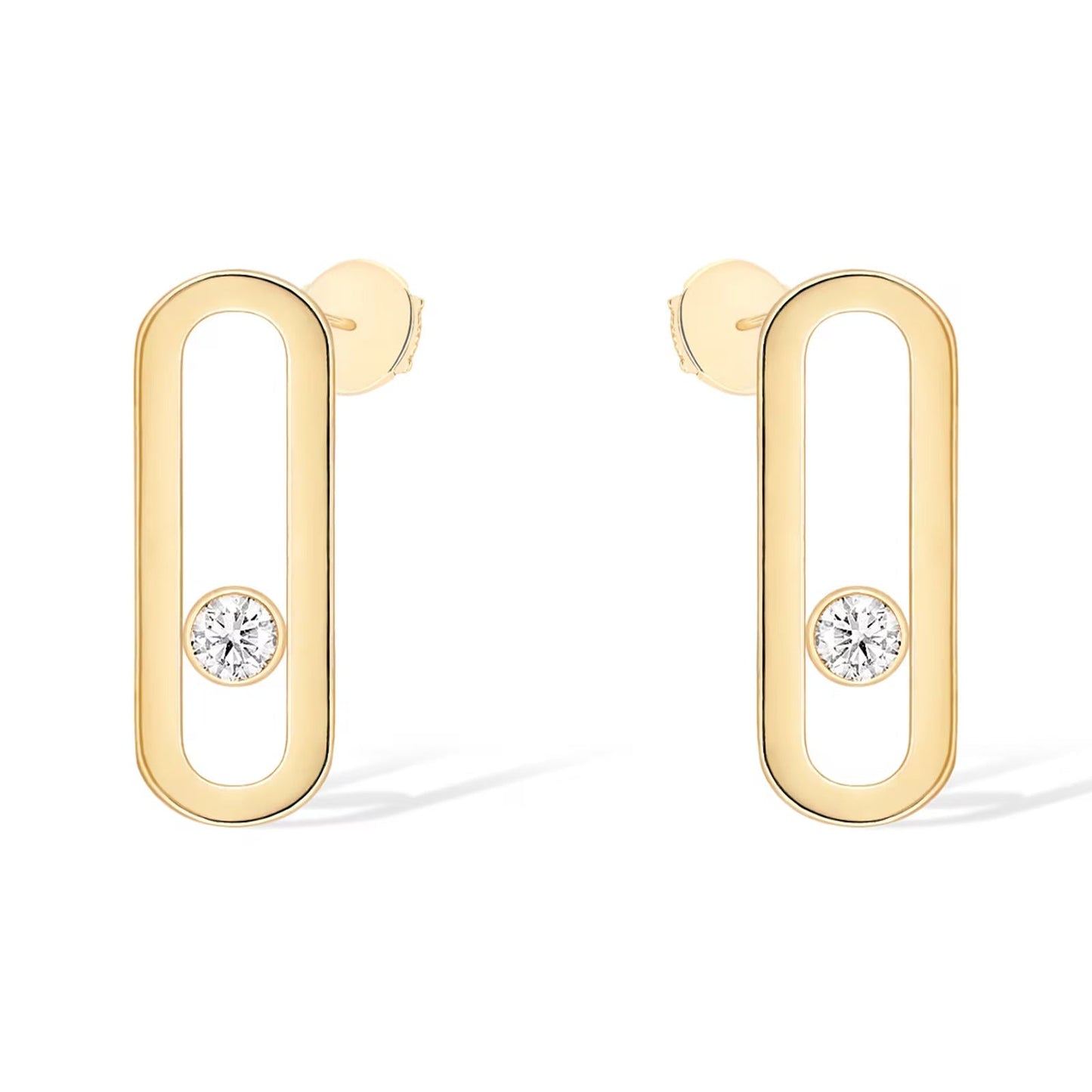 [Triumph Jewelry]MOVE UNO SMALL 1 DIAMOND EARRINGS