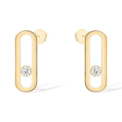 [Triumph Jewelry]MOVE UNO SMALL 1 DIAMOND EARRINGS