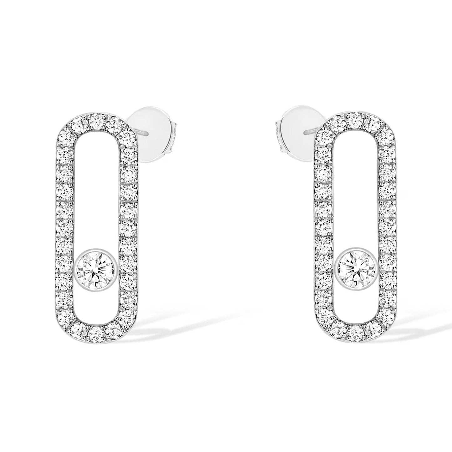 [Triumph Jewelry]MOVE UNO STUD DIAMOND PAVED EARRINGS