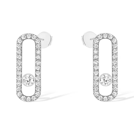 [Triumph Jewelry]MOVE UNO STUD DIAMOND PAVED EARRINGS