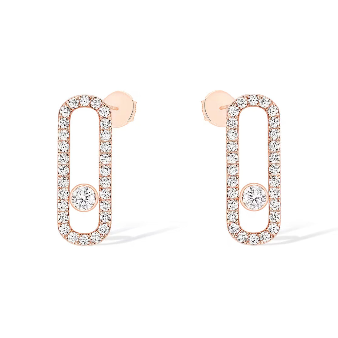 [Triumph Jewelry]MOVE UNO STUD DIAMOND PAVED EARRINGS