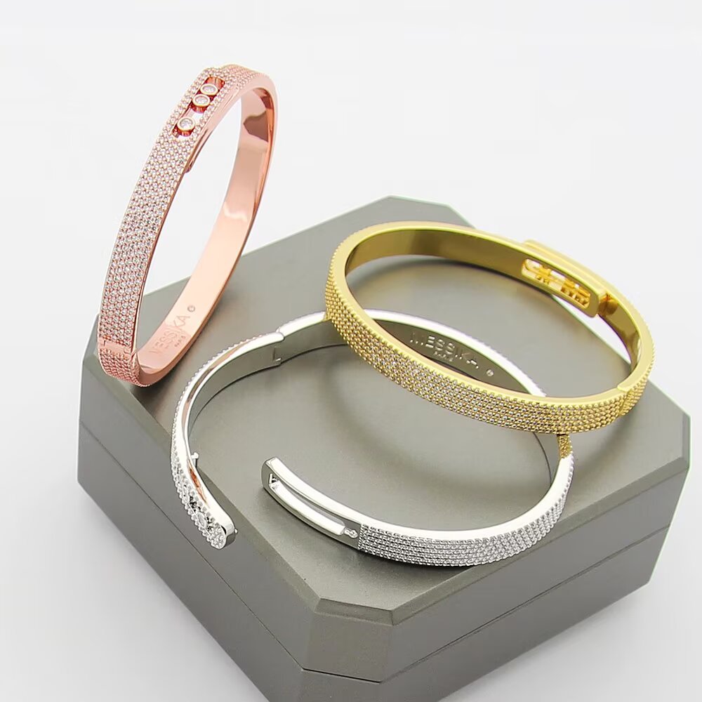 [Triumph Jewelry]Move Noa Full Pavé Diamond Bangle Bracelet